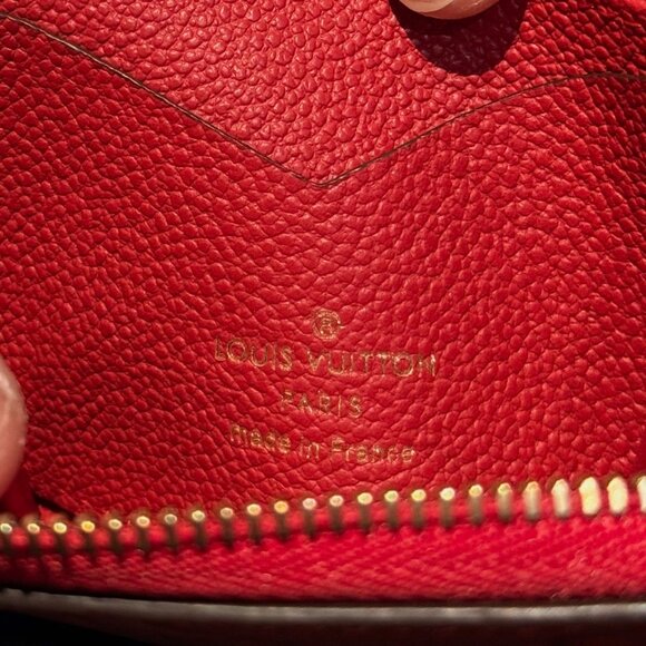 Louis Vuitton 2019 Red Empreinte Leather Zip Around Compact Wallet - Picture 12 of 15